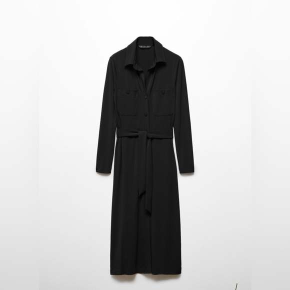 Calvin Klein Shirt Dress, Black sz 38 - Picture 1 of 7